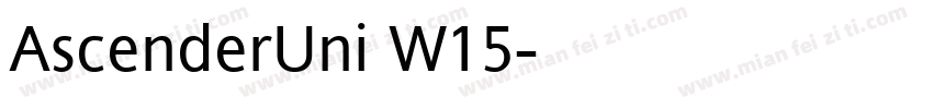 AscenderUni W15字体转换